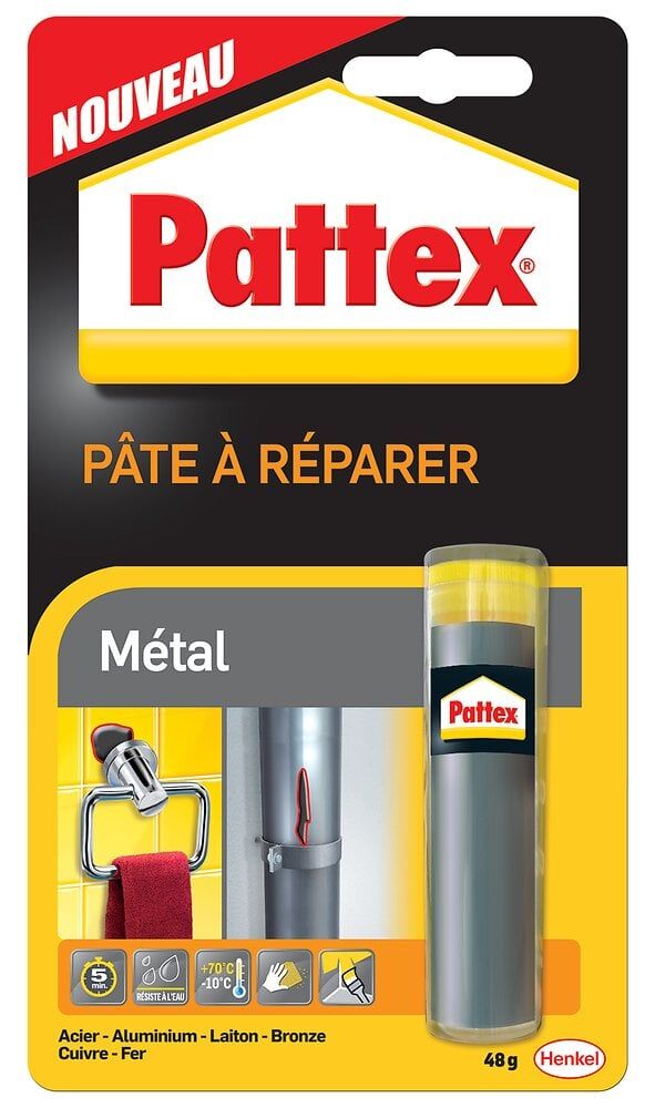 Colle Pâte Époxy Répar' Métal Pattex Le Tube De 48g - vue 2