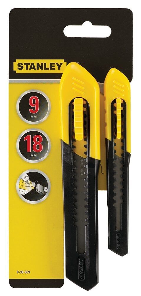 Cutter 9 et 18 mm Stanley 2 pi?ces