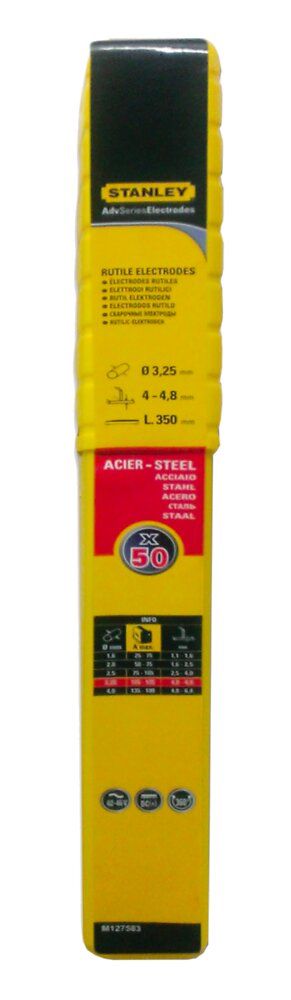 Electrode acier ø3.5 mm x .350 mm Stanley 50 pièces - vue 2