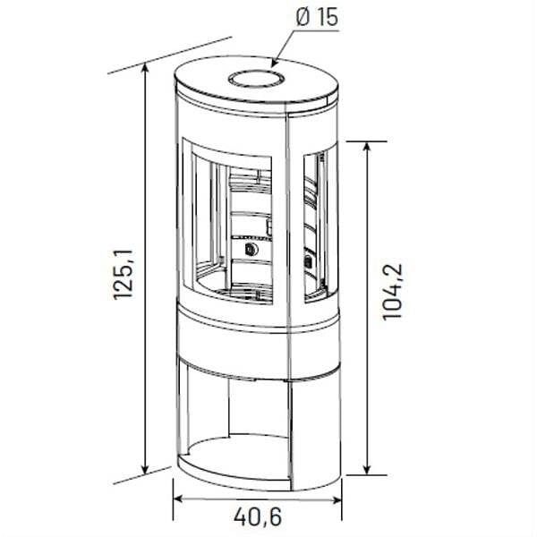 GODIN Poele à bois Rosnay 7 KW 411106NOIR - vue 2