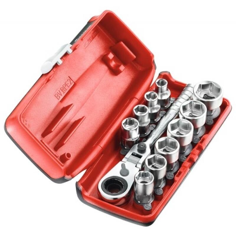 Coffret douilles 14'' hexagonales 6 pans métriques Facom 11 pièces