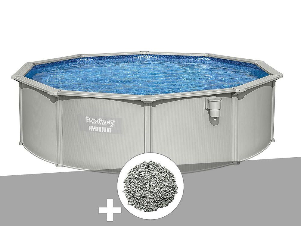 Kit piscine acier ronde Bestway Hydrium 4,60 x 1,20 cm + 10 kg de zéolite