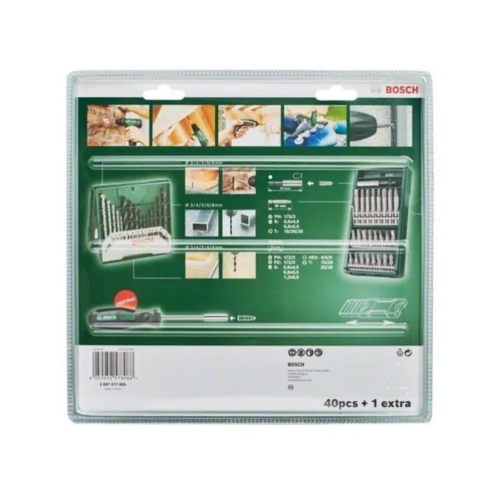 Jeu de 41 embouts + tournevis porte embout Mini X Lin BOSCH 2607017655 - vue 2