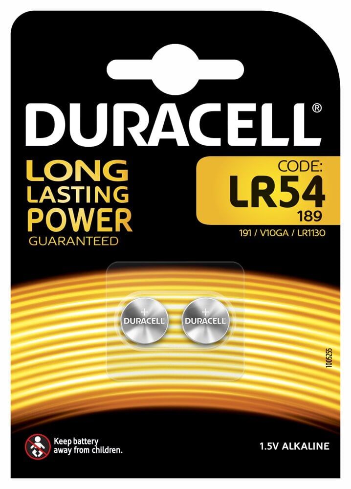 Piles Bouton Alcaline Lr54 1 5v Duracell Le Lot De 2 Piles - vue 2