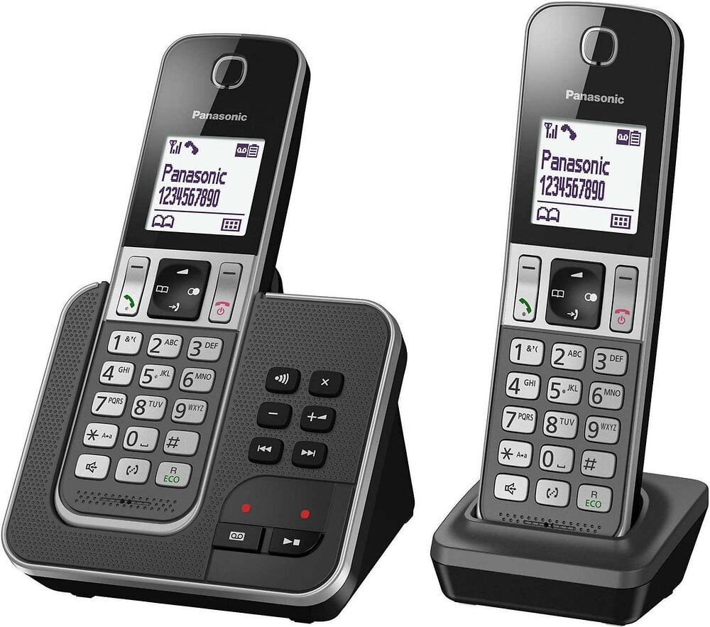 Téléphone Fixe Sans Fil Duo Tgd322frg Panasonic Les 2 Combinés