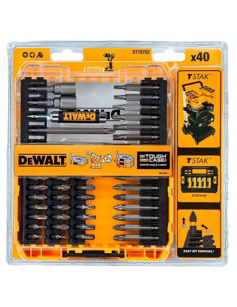 Coffret de vissage DEWALT DT70702 QZ Ensemble d'accessoires Compatible TSTAK 40 pièces - vue 2