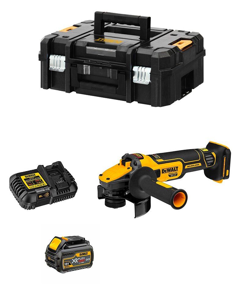 Meuleuse 125 mm XR 18V 6Ah Li Ion DEWALT DCG409T1 QW