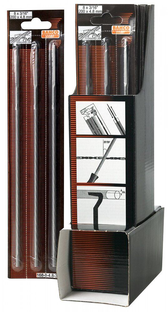 de tronçonneuse BAHCO 3.2mm Pack de 3 Longueur 150mm Affûtage de chaînes - vue 2