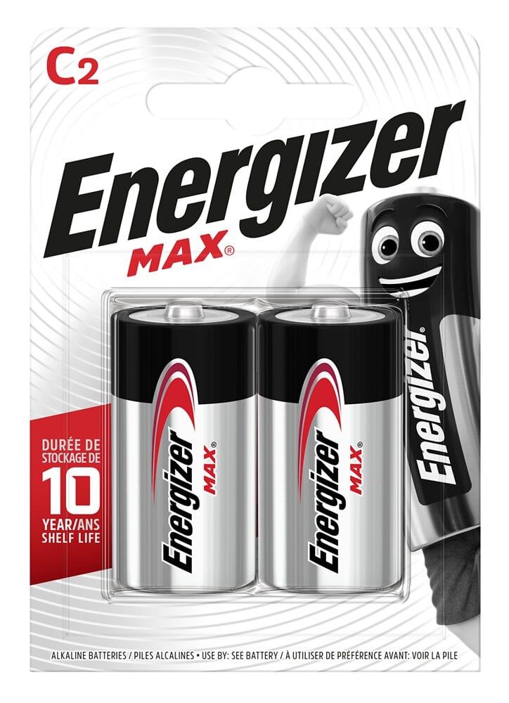 Piles Alcaline Lr14 c 1 5v Max Energizer Le Pack De 2 - vue 2