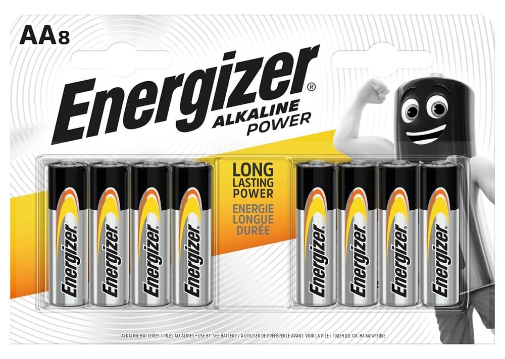 Piles Alcaline Lr6 aa 1 5v Power Energizer Le Lot De 8 Piles - vue 2