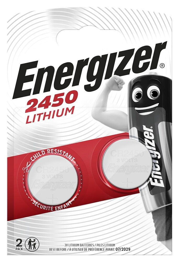 Piles Bouton Cr2450 3v Energizer Le Pack De 2 - vue 3