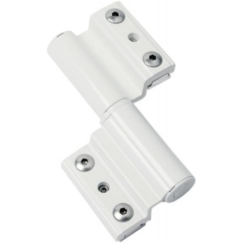 Paumelle à clamer - porte alu - 5682B - 27,5x19 mm - blanc - Monza FAPIM