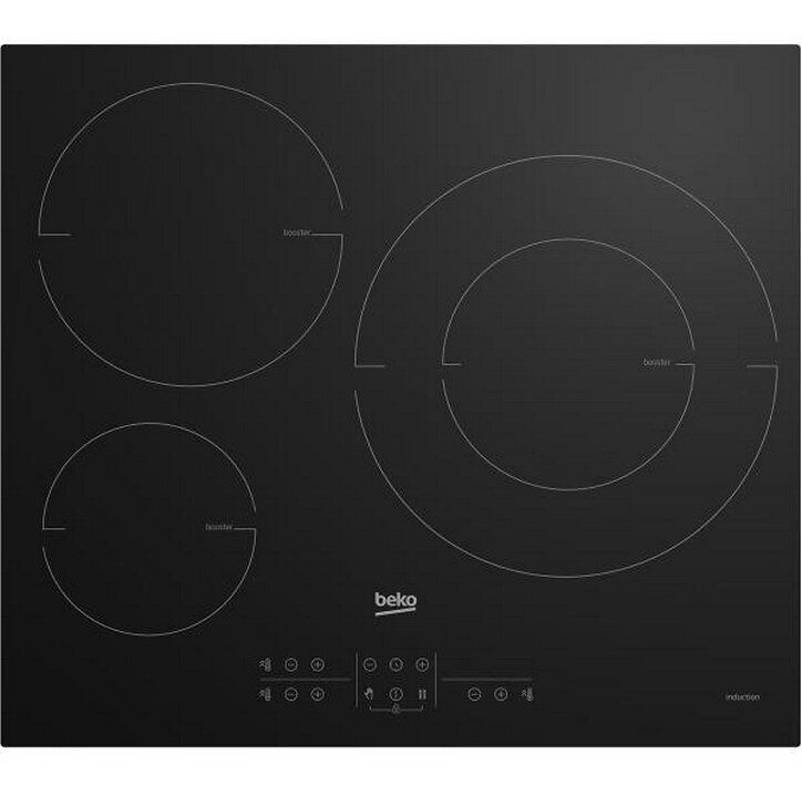 BEKO table induction 60 cm 3 foyers HII63205MT - vue 2