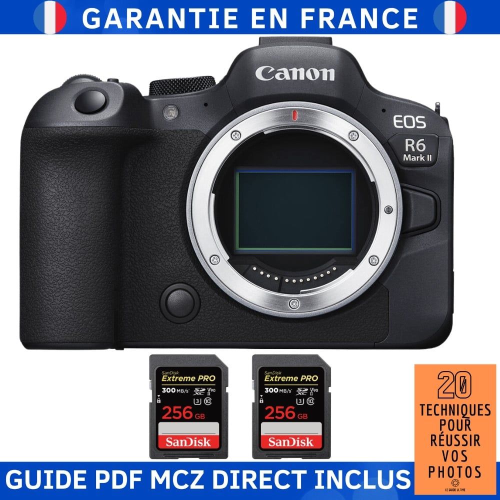 Canon EOS R6 Mark II + 2 SanDisk Extreme PRO UHS II SDXC 300 MB/ + Guide PDF MCZ DIRECT '20 TECHNIQUES POUR RÉUSSIR VOS PHOTOS - vue 2