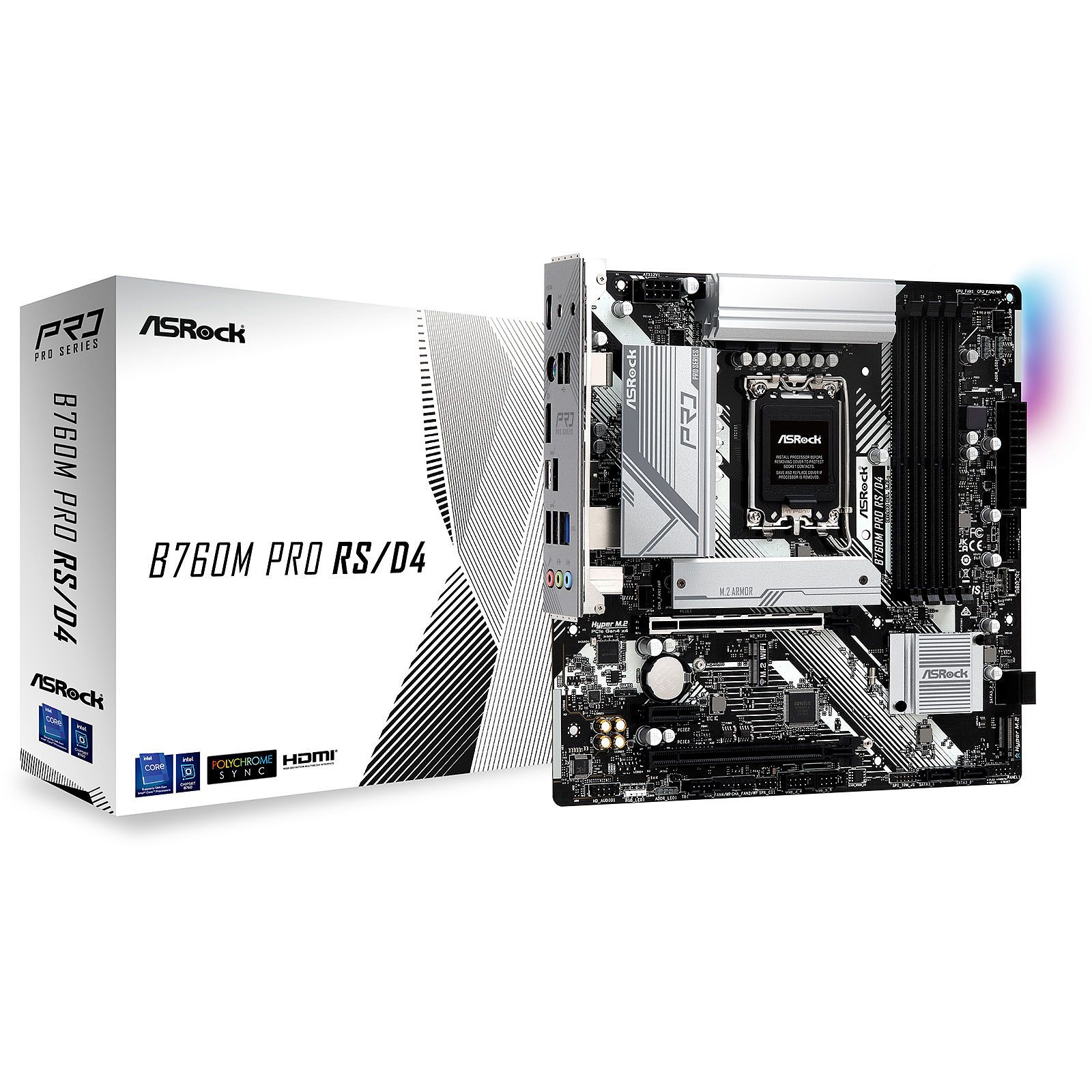 Asrock B760M PRO RSD4 Intel B760 LGA 1700 micro ATX Neuf - vue 8