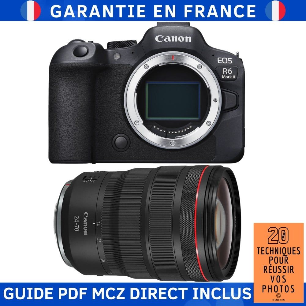 Canon EOS R6 Mark II + RF 24 70mm f2.8 IS USM + Guide PDF MCZ DIRECT '20 TECHNIQUES POUR RÉUSSIR VOS PHOTOS