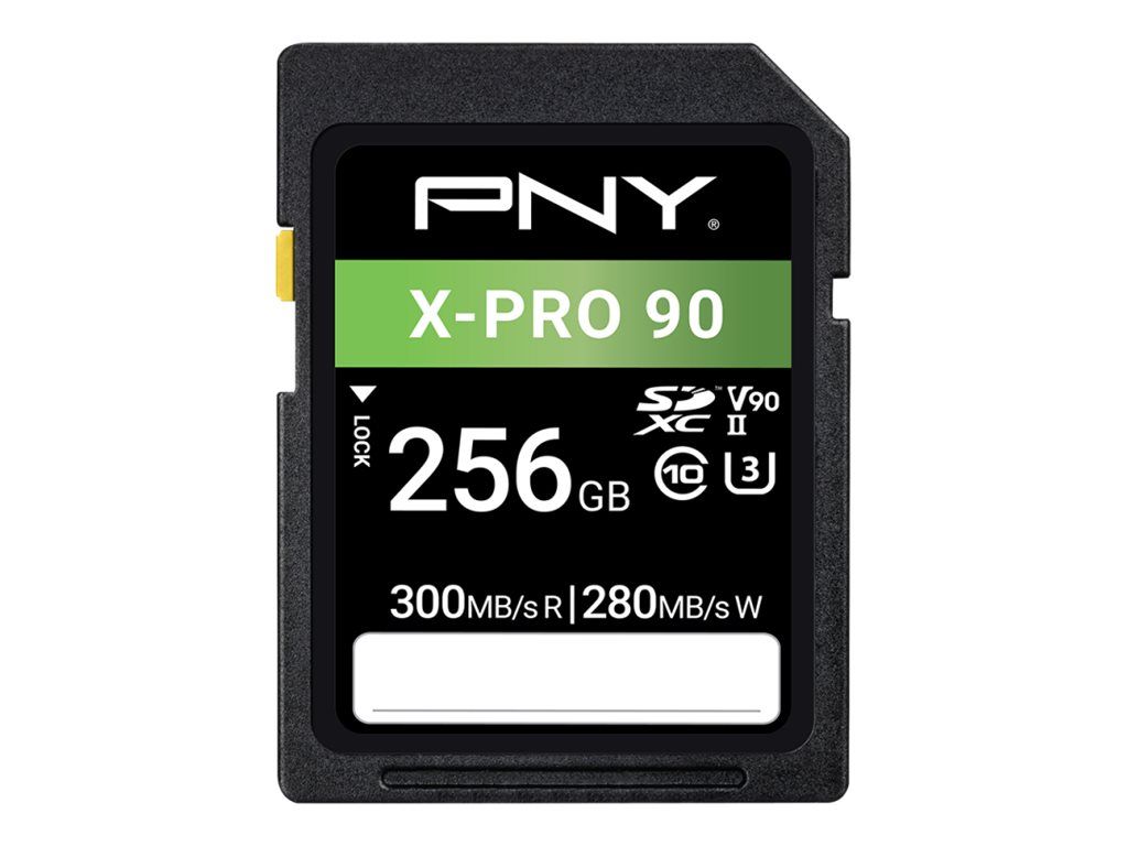 PNY X PRO 90 Carte mémoire flash Video Class V90 / UHS II U3 / Class10 SDXC UHS II