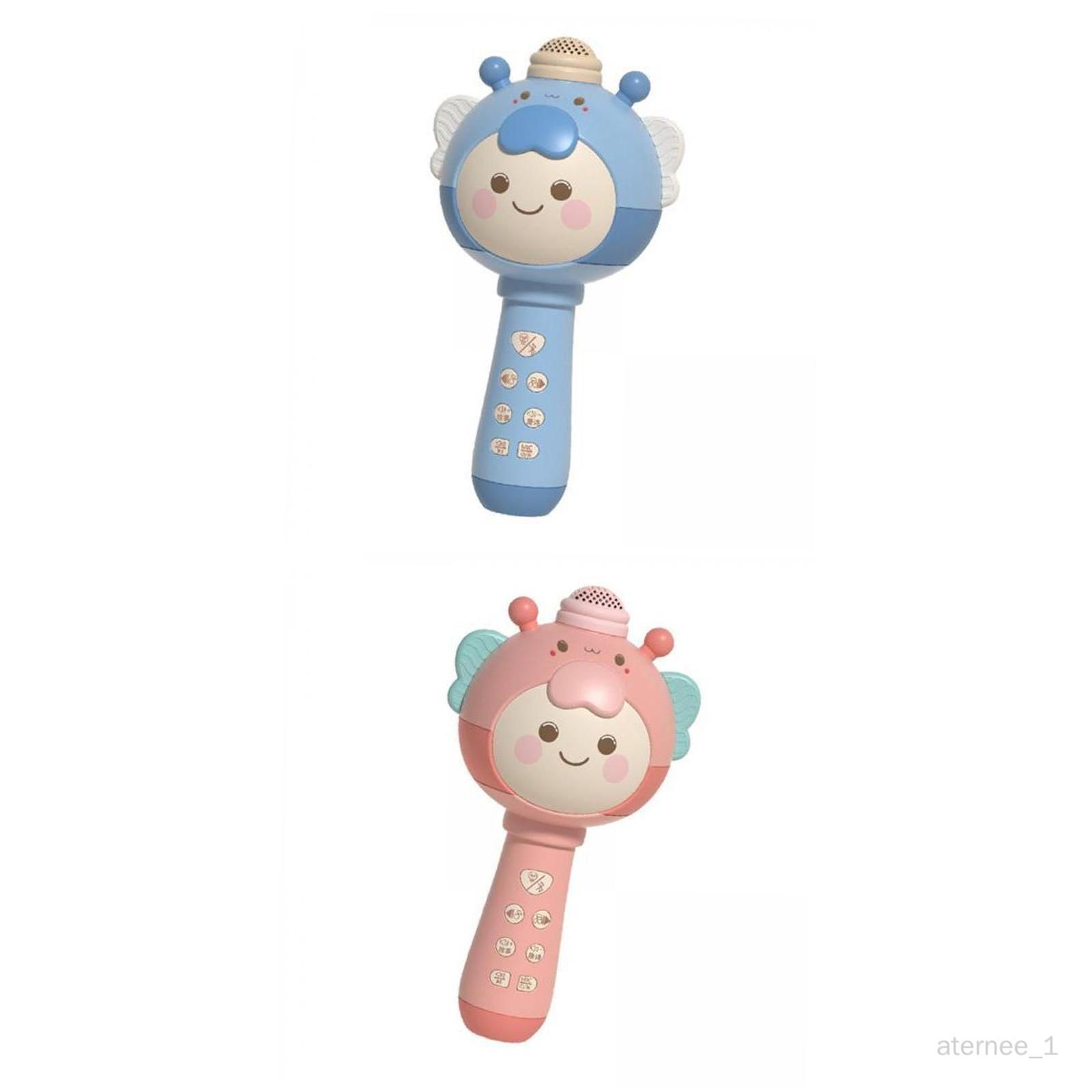  - Aternee Microphone De Musique 2cartoon Avec Lumière Usb Pour Anniversaire De Garçon