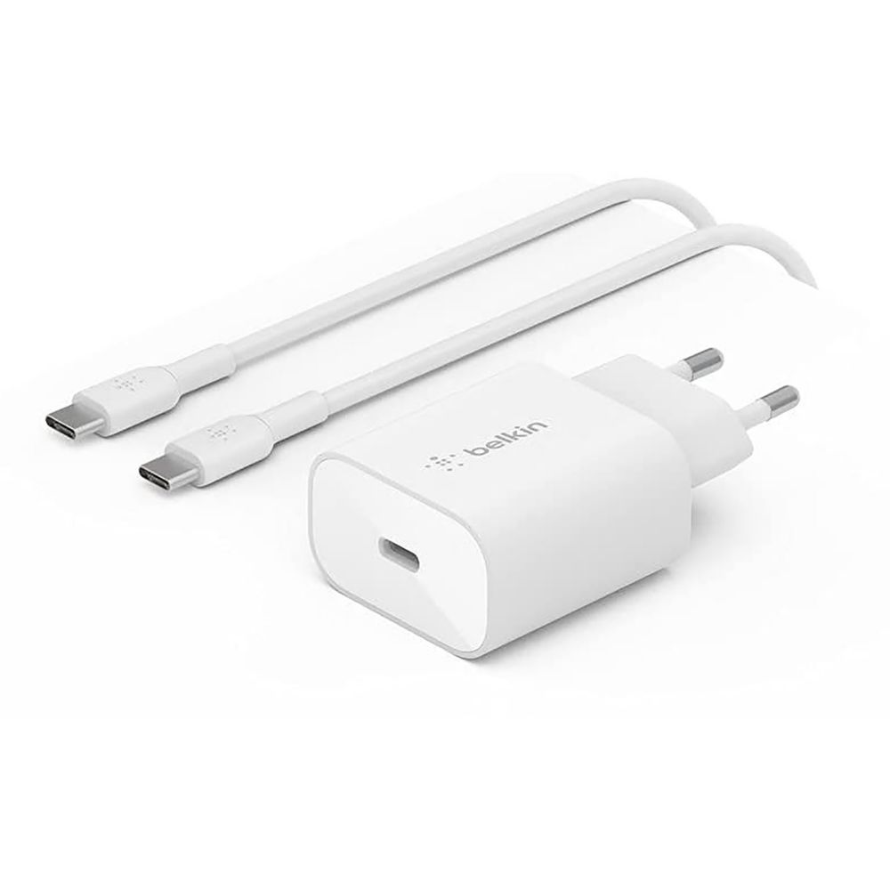 Chargeur secteur Belkin 25W + cable USB-C pour samsung et apple