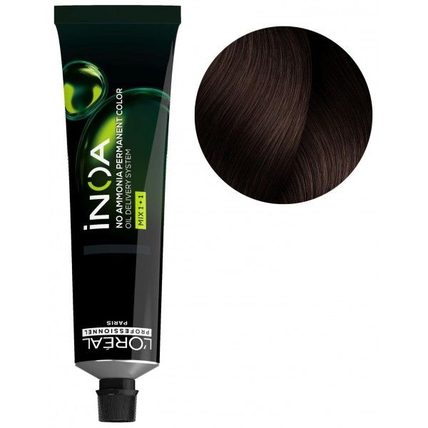 Coloration Inoa Vegan 5.25 Châtain Irisé Acajou 60ml