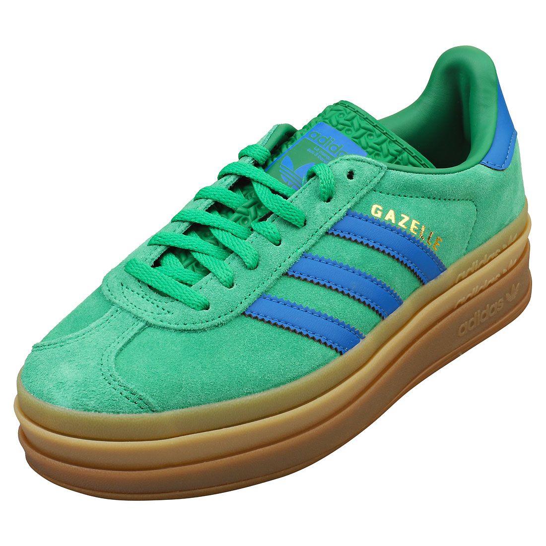 Chaussures Adidas Gazelle Bold Femmes - Baskets En Suéde Et Synthétique, Bleu Vert - 36