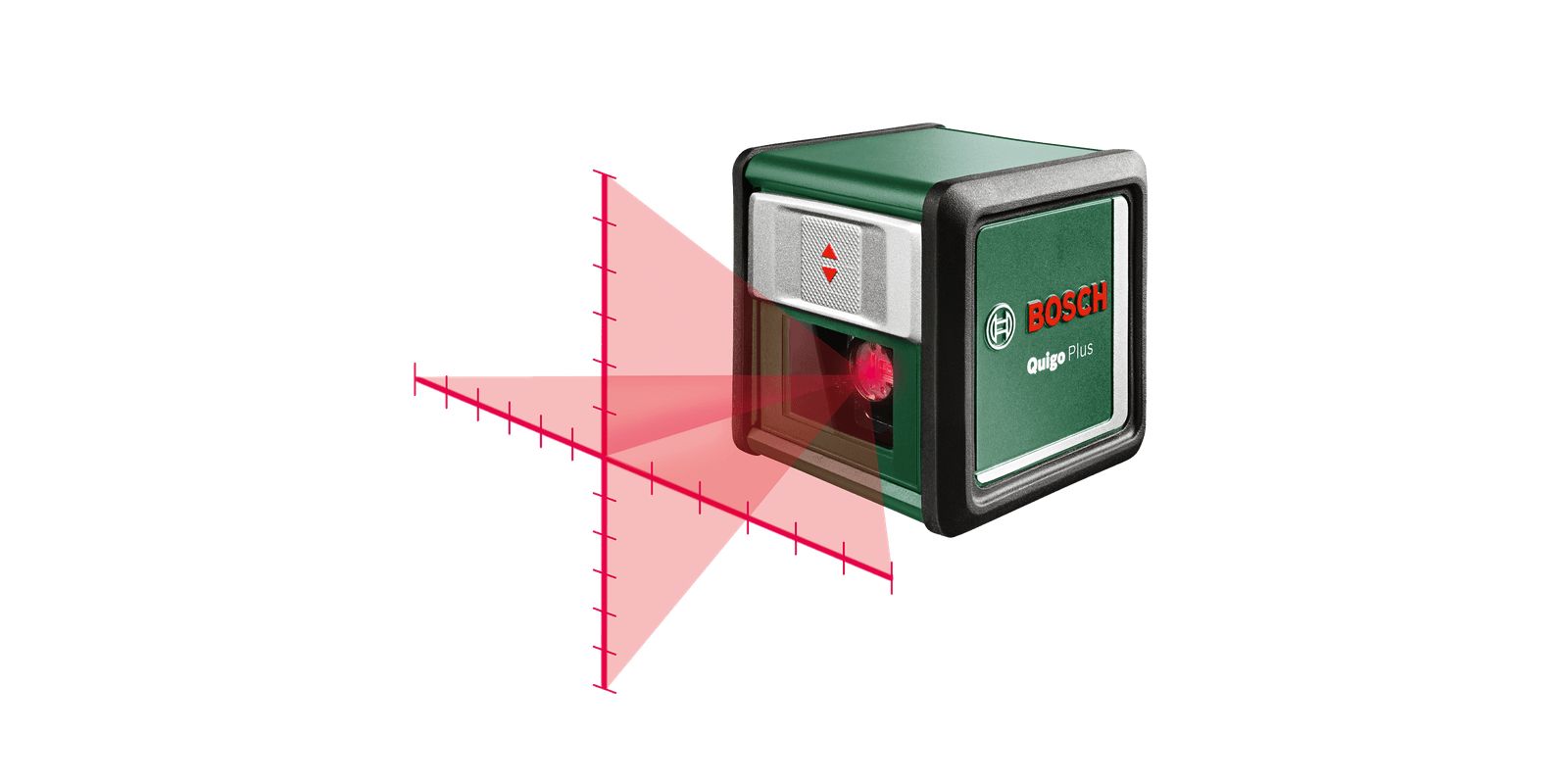 Laser ligne en croix Bosch Quigo + Portée 7 livré avec piles trépied 1 1m et coffret