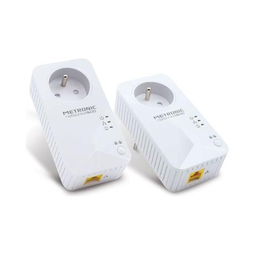 Cpl Filaire Metronic Prise Cpl Netsocket Duo 600 Prise