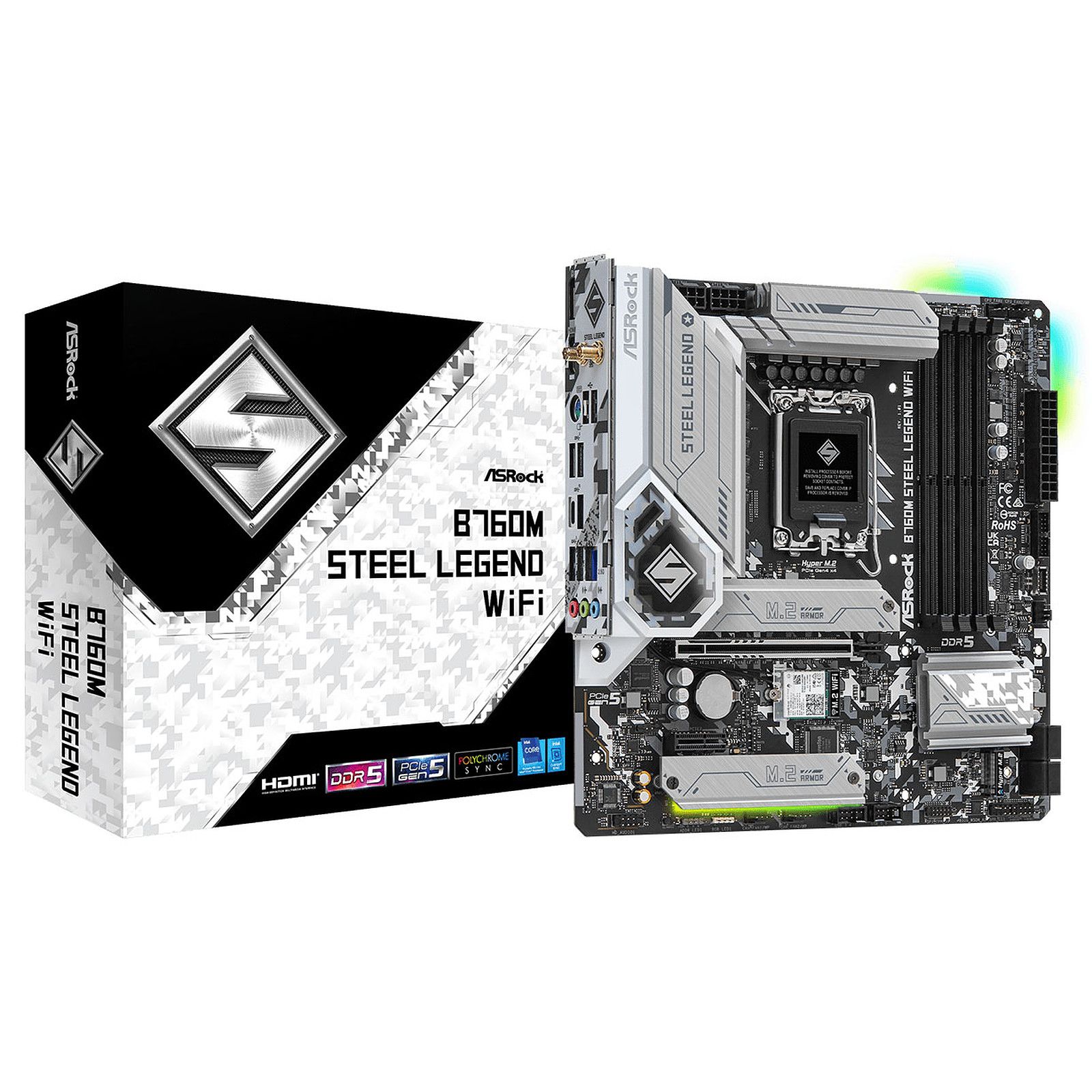 ASRock B760M STEEL LEGEND WIFI - vue 4