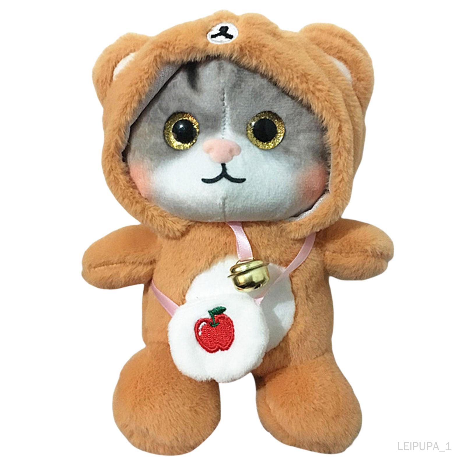  - Animal En Peluche Pour Chat, Cloche De De Chat Doux, Jouets En Peluche Doux, Jouet En Peluche De Chat En Peluche, Pour Chambre À , Orange Sombre
