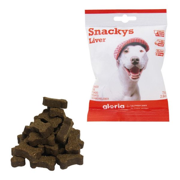 Comparer les prix de Snack Pour Chiens Gloria Display Snackys Foie (30 X 75 G)