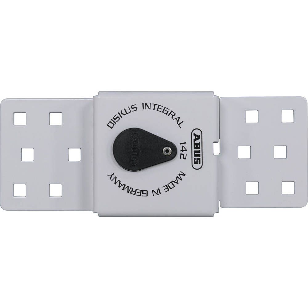 Pack Diskus Integral ABUS pour véhicule utilitaire avec Porte-Cadenas 141/200 + Cadenas Diskus 26/70 Blanc