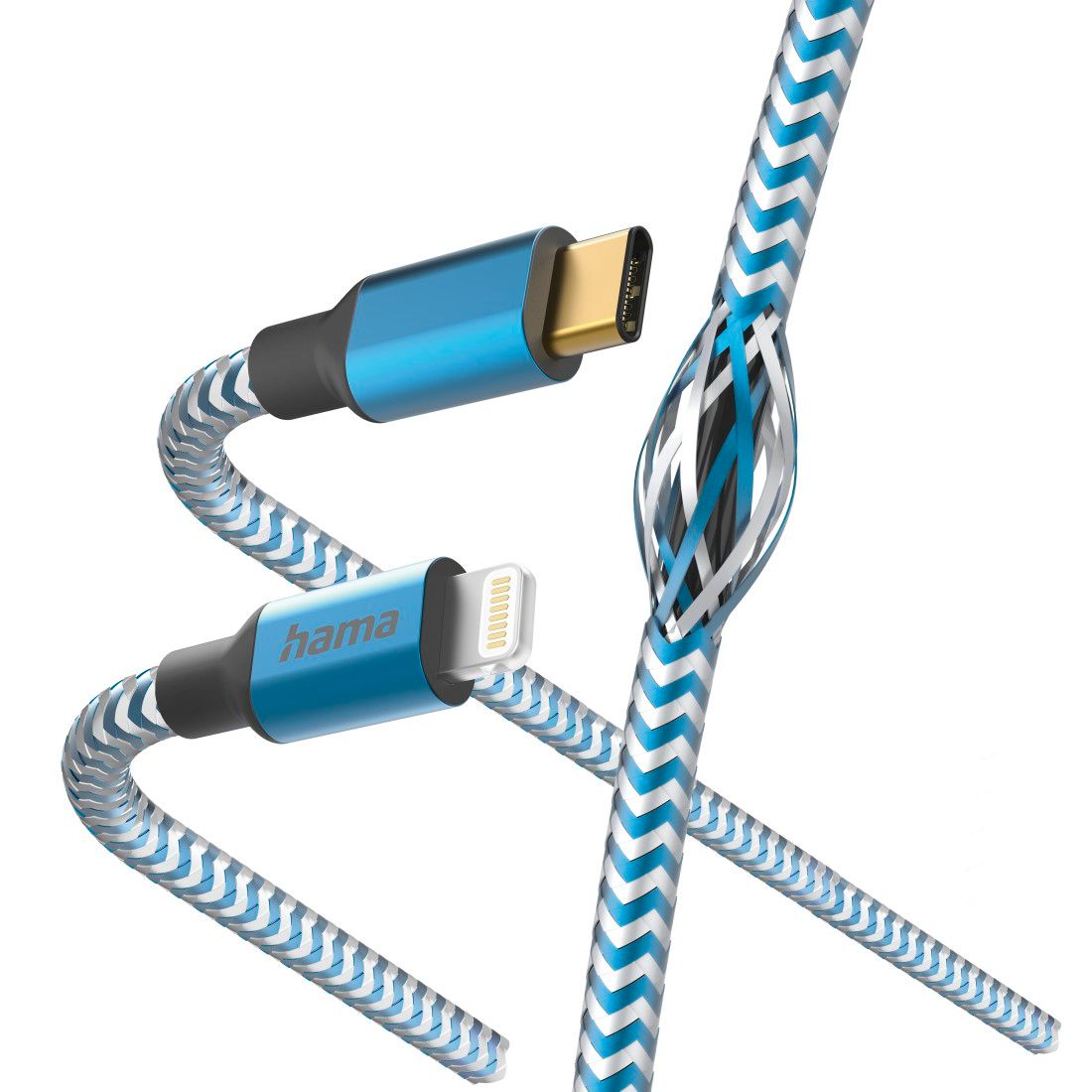 Câble de charge Reflective USB C Lightning 1 5 nylon - vue 2