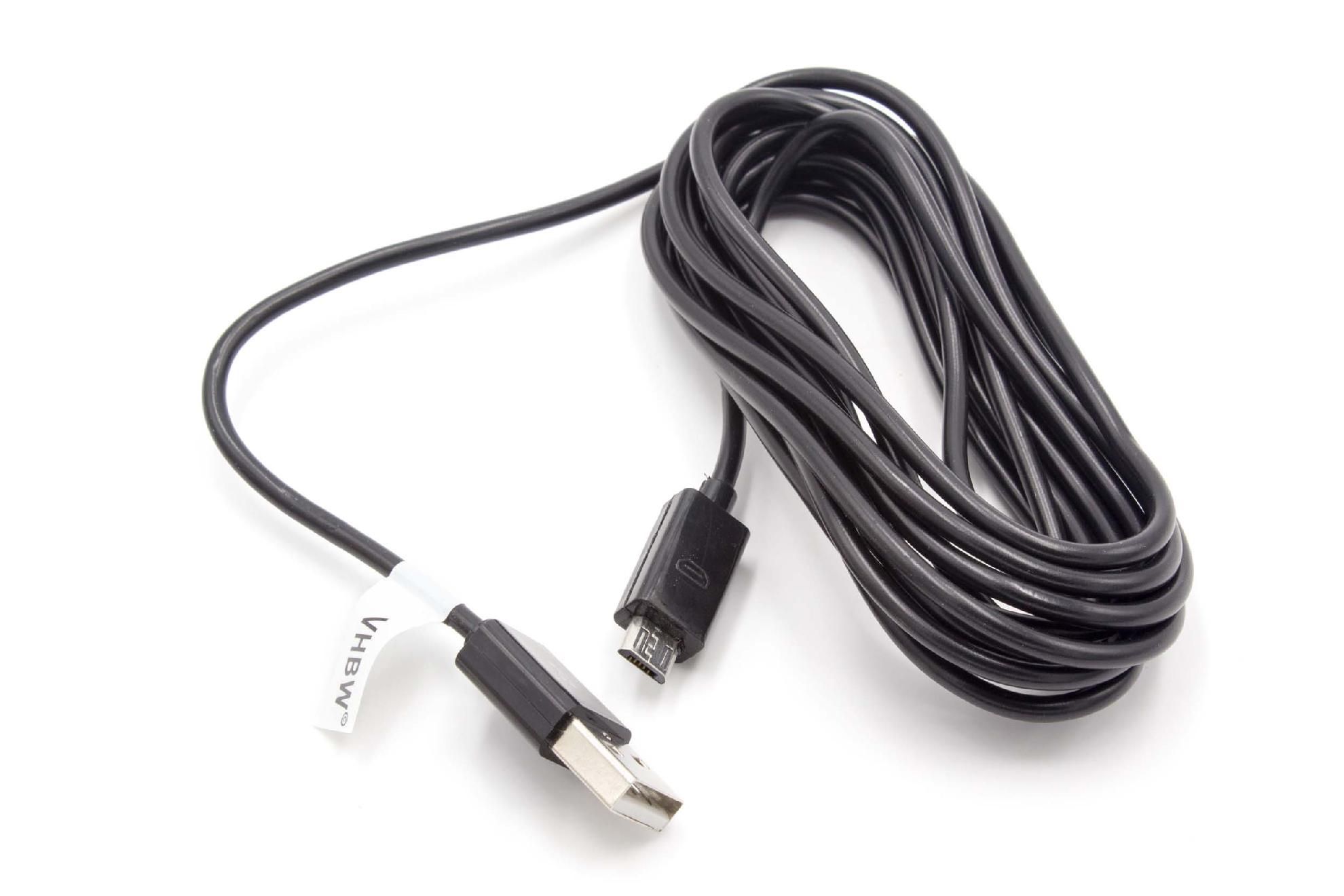 vhbw Câble USB vers Micro USB, 3 m, noir, compatible avec Bose Soundlink Colour, Soundlink Mini 2