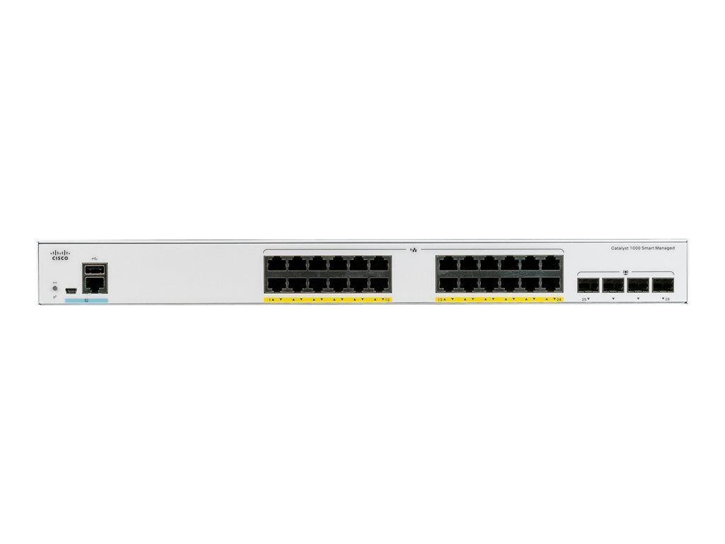 Cisco Catalyst C1000 24P 4G commutateur réseau Géré L2 Gigabit Ethernet 101001000 Connexion Ethernet supportant 'alimentation via ce port PoE Neuf - vue 3