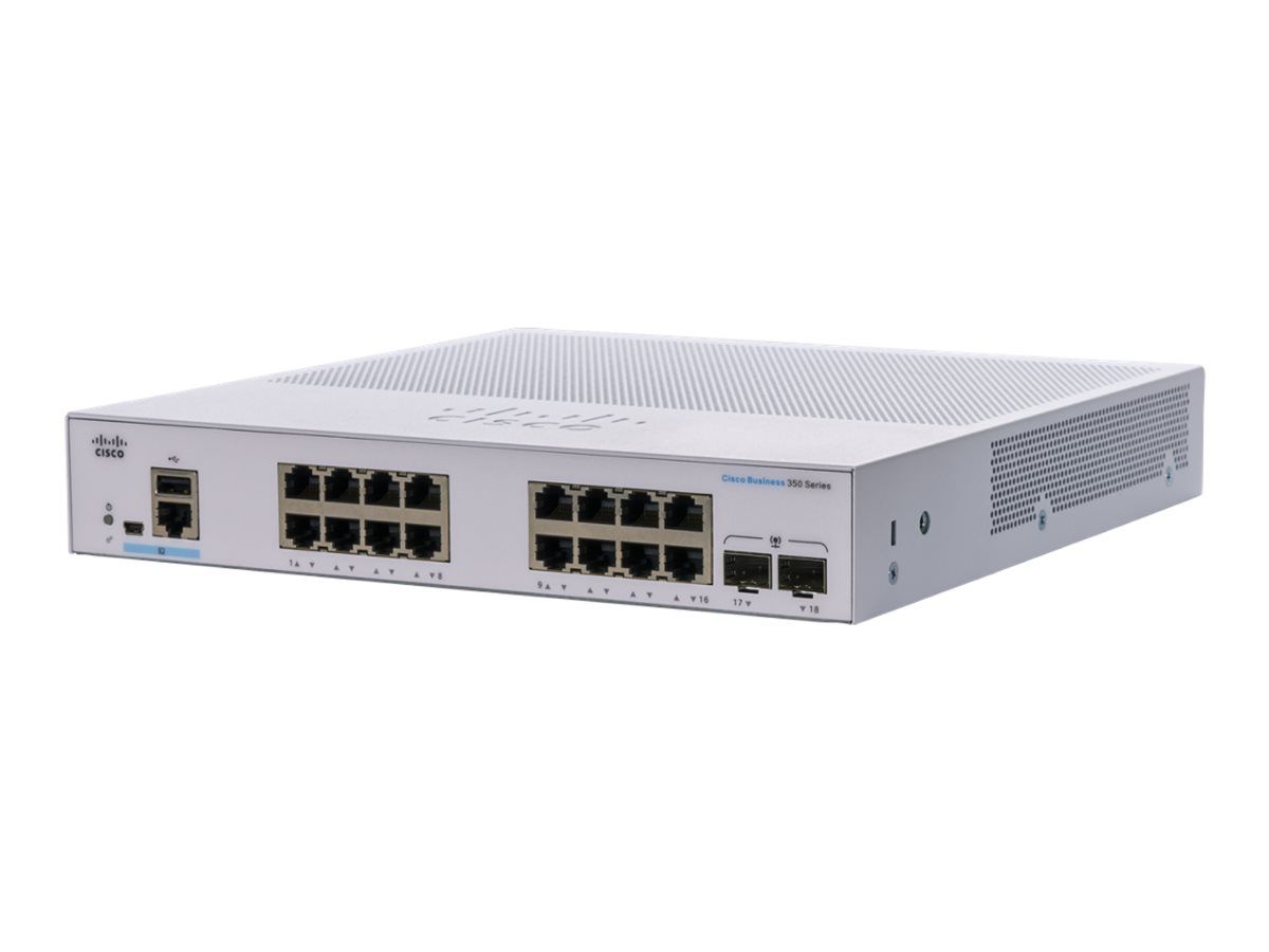 Cisco CBS350 16T E 2G EU commutateur réseau Géré L2L3 Gigabit Ethernet 101001000 Neuf - vue 2