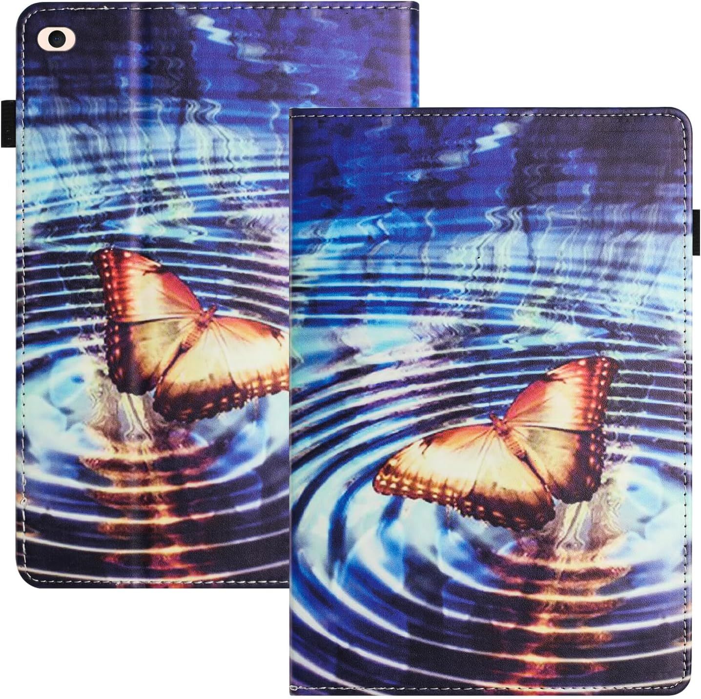 Coque Pour Ipad Mini 1/2/3/4/5 Coque Ipad Mini 4 Réveil/Veille Automatique Coque Ipad Mini Coque Ipad Mini 2 Avec Emplacements Pour Cartes Coque Ipad Mini 5 Papillon