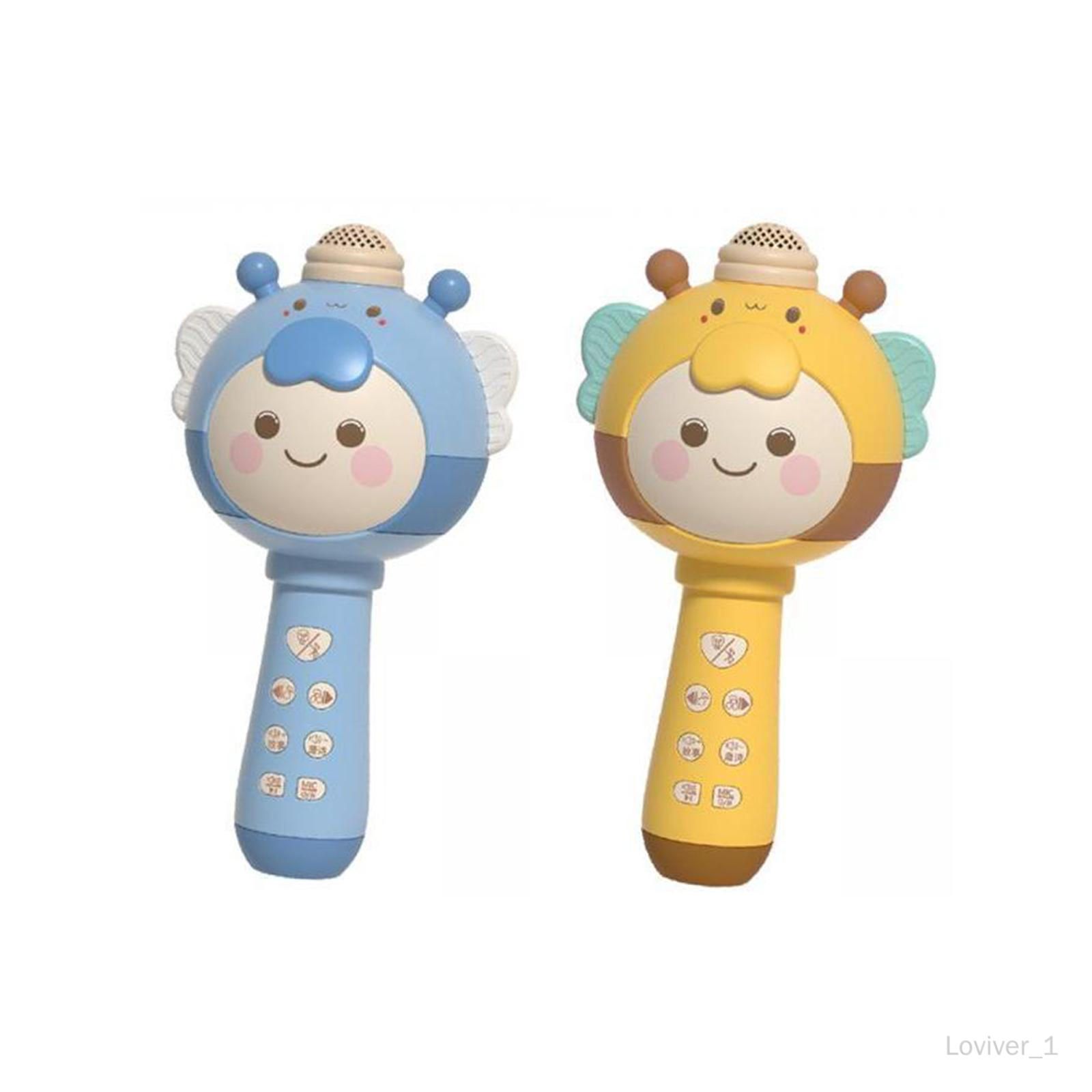  - Loviver 2 Microphone De Musique De Dessin Animé Avec Lumière Usb Pour L'anniversaire Du Garçon
