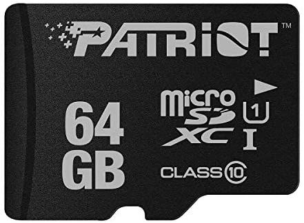 Carte mémoire flash MicroSD série LX de de Patriot Memory PSF64GMDC10