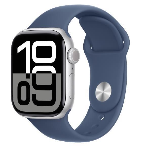 Apple Watch Series 10 OLED 42 mm Numérique 374 x 446 pixels Écran tactile 4G Argent Wifi GPS (satellite)