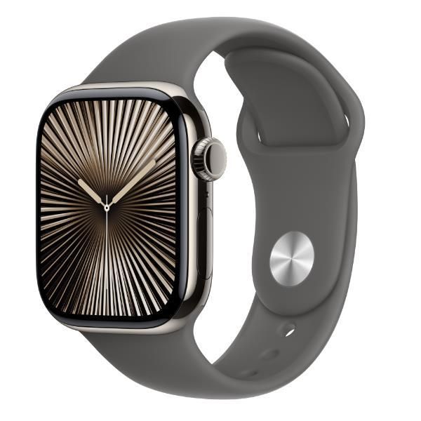 Apple Watch Series 10 OLED 46 mm Numérique 416 x 496 pixels Écran tactile 4G Titane Wifi GPS (satellite)
