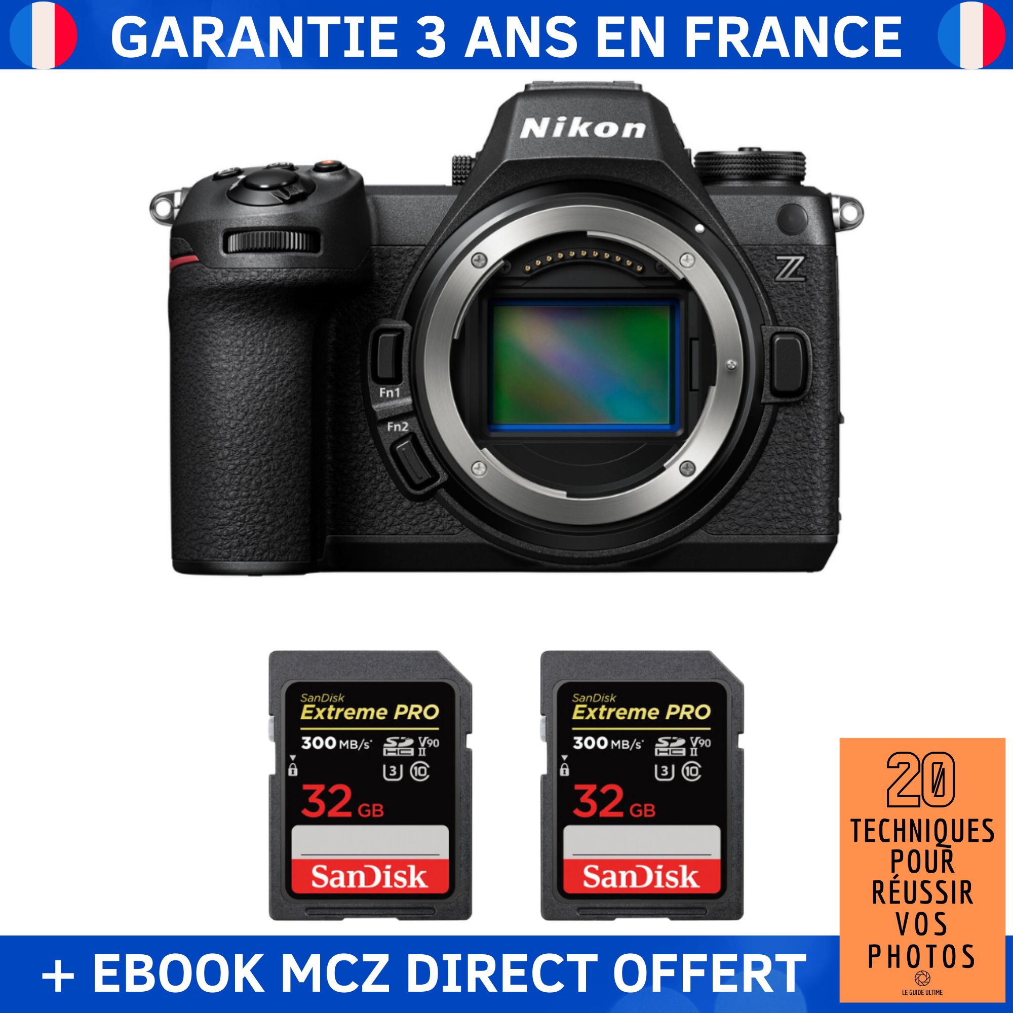 Nikon Z6 III + 2 SanDisk Extreme PRO UHS II SDXC 300 MB/ + Ebook '20 Techniques pour Réussir vos Photos' Appareil Photo Hybride Nikon - vue 5