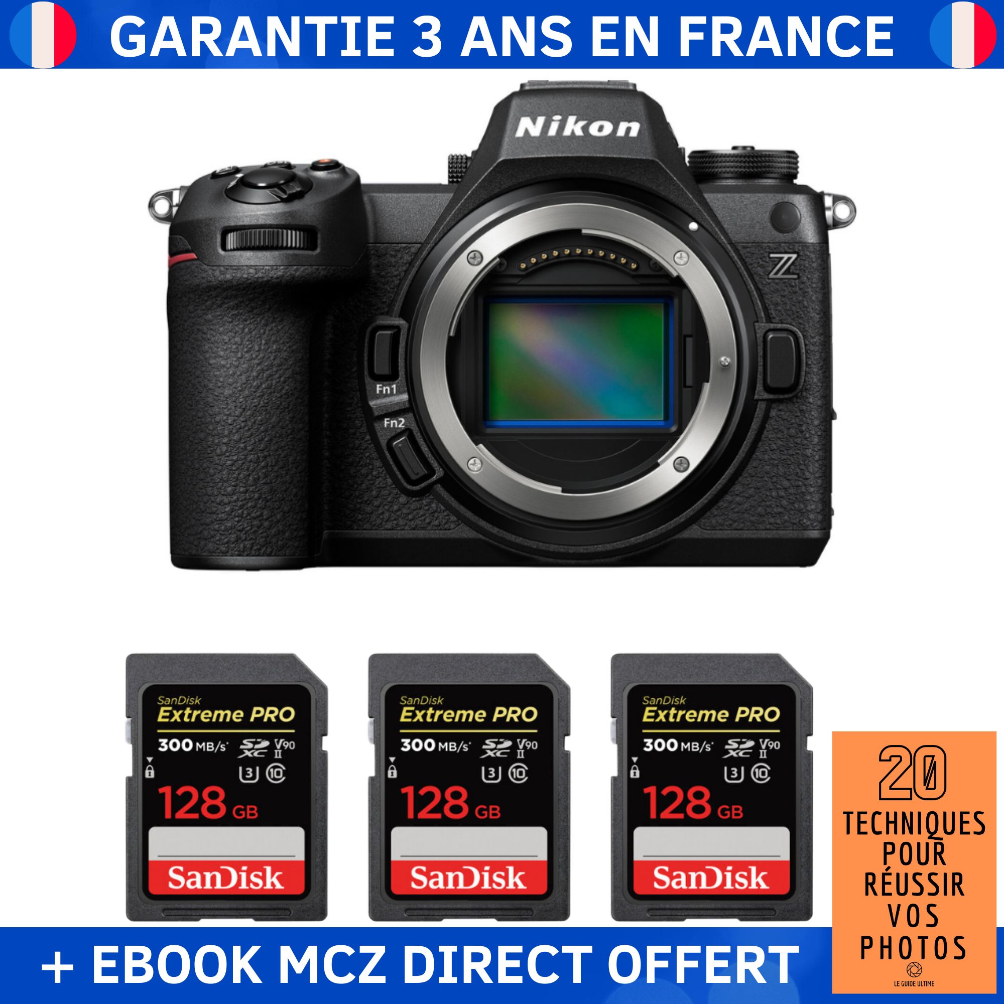 Nikon Z6 III + 3 SanDisk Extreme PRO UHS II SDXC 300 MB/ + Ebook '20 Techniques pour Réussir vos Photos' Appareil Photo Hybride Nikon - vue 4