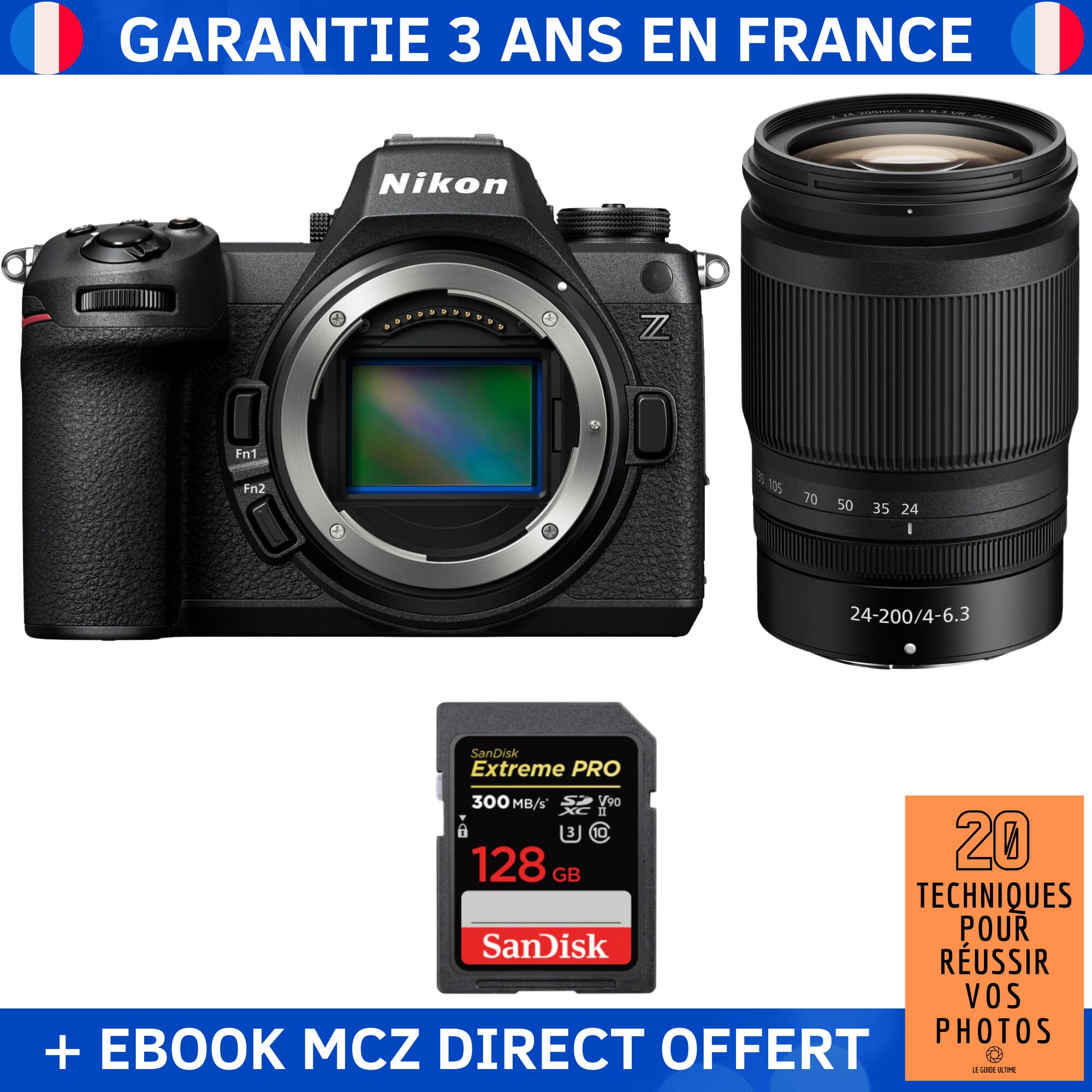 Nikon Z6 III + Z 24 200mm f4 6.3 VR + 1 SanDisk Extreme PRO UHS II SDXC 300 MB/ + Ebook '20 Techniques pour Réussir vos Photos' Appareil Photo Hybride Nikon - vue 4