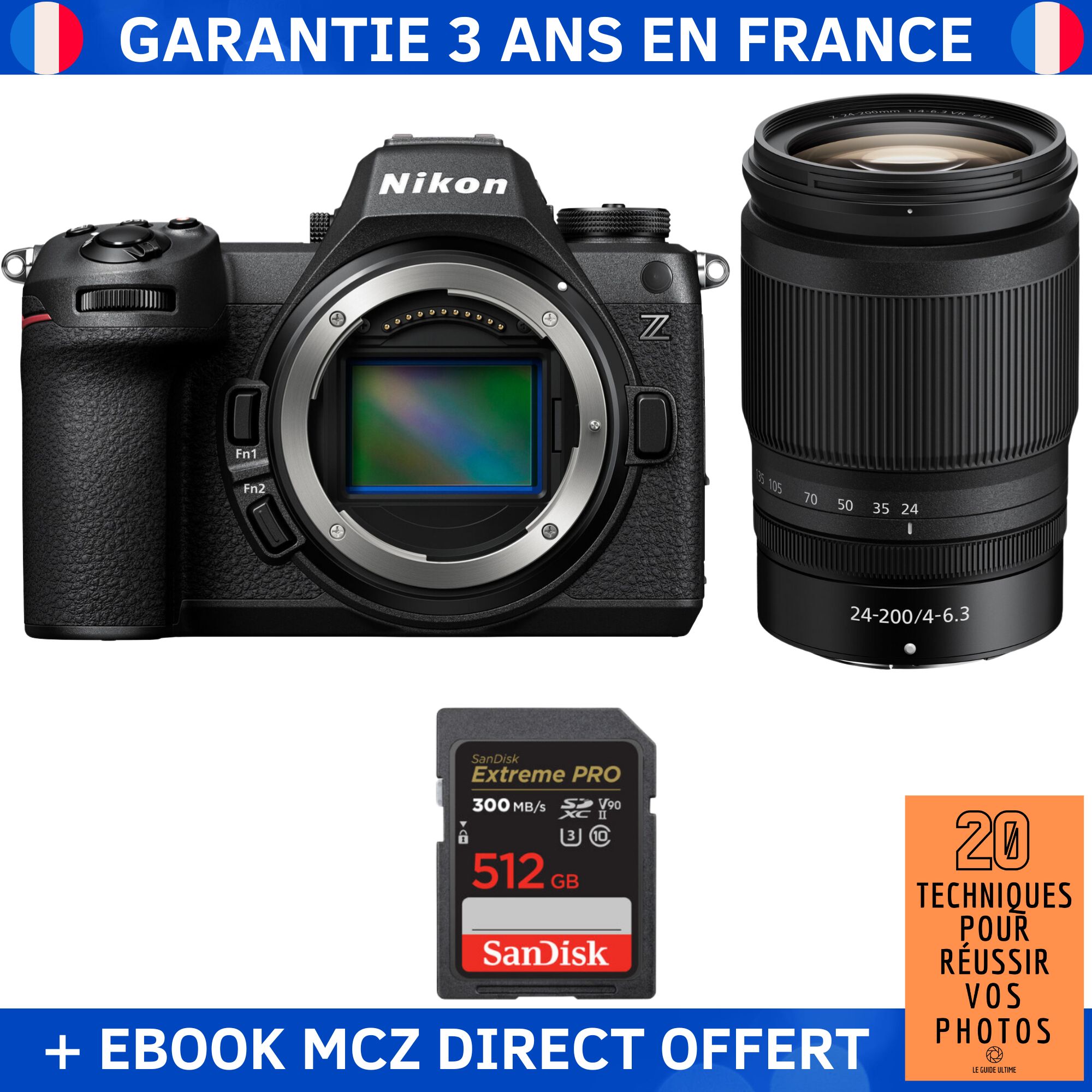 Nikon Z6 III + Z 24 200mm f4 6.3 VR + 1 SanDisk Extreme PRO UHS II SDXC 300 MB/ + Ebook '20 Techniques pour Réussir vos Photos' Appareil Photo Hybride Nikon - vue 5
