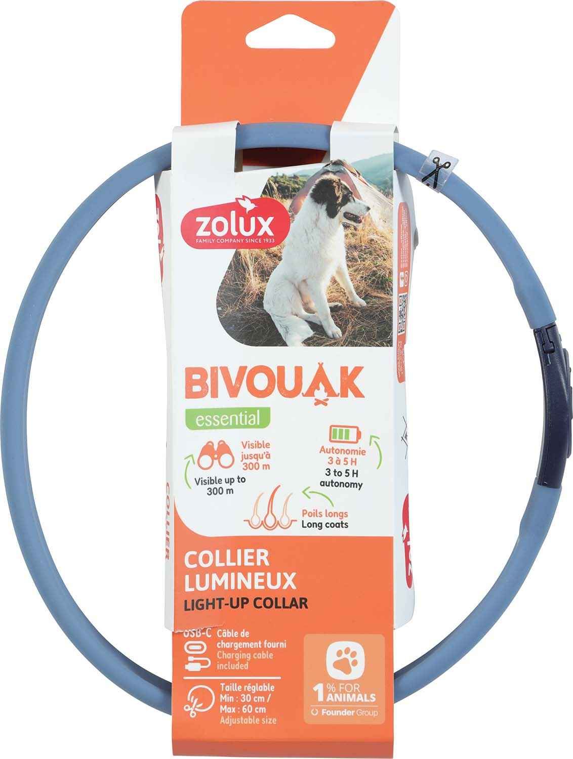 Meilleurs prix pour Collier Lumineux Pour Chiens Poils Longs Bivouak