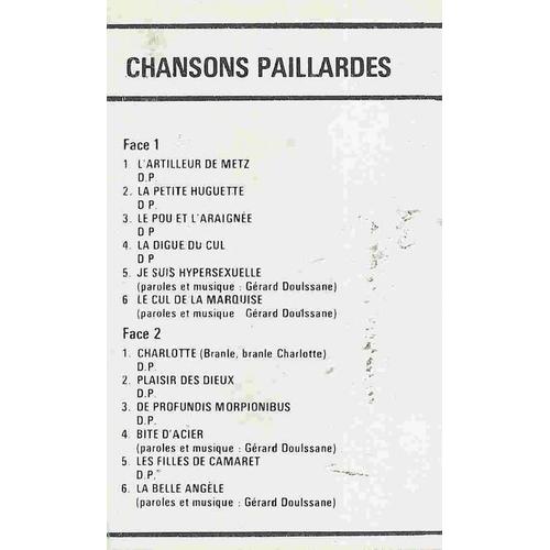 Chansons Paillardes La Digue Du Cul Cassette Audio Rakuten rakuten