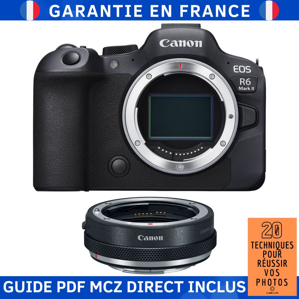 Canon EOS R6 Mark II + Canon EF EOS R Premium + Guide PDF MCZ DIRECT '20 TECHNIQUES POUR RÉUSSIR VOS PHOTOS - vue 2