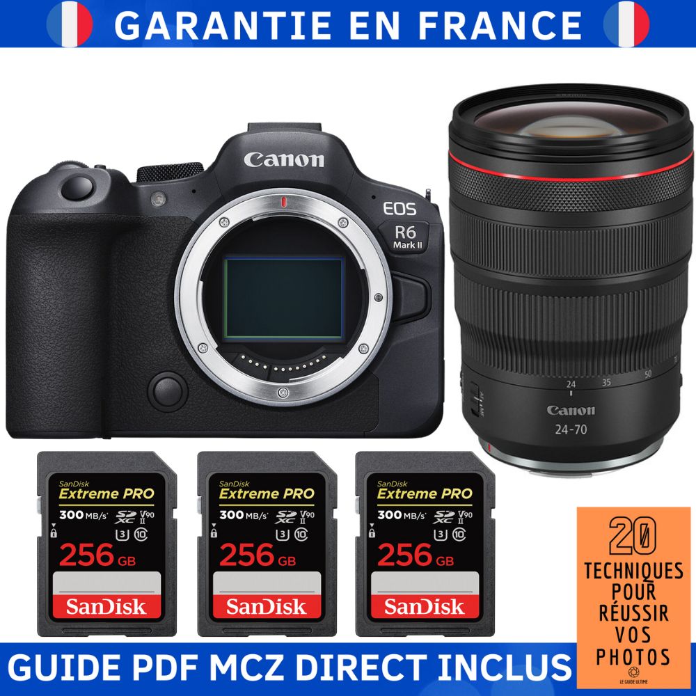 Canon EOS R6 Mark II + RF 24 70mm f2.8 IS USM + 3 SanDisk Extreme PRO UHS II SDXC 300 MB/ + Guide PDF MCZ DIRECT '20 TECHNIQUES POUR RÉUSSIR VOS PHOTOS - vue 4
