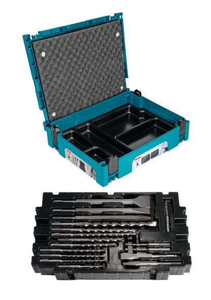 Makita B 52059 / B 53877 Jeu de 17 forets et burins SDS Plus dans coffret MAKPAC - vue 2