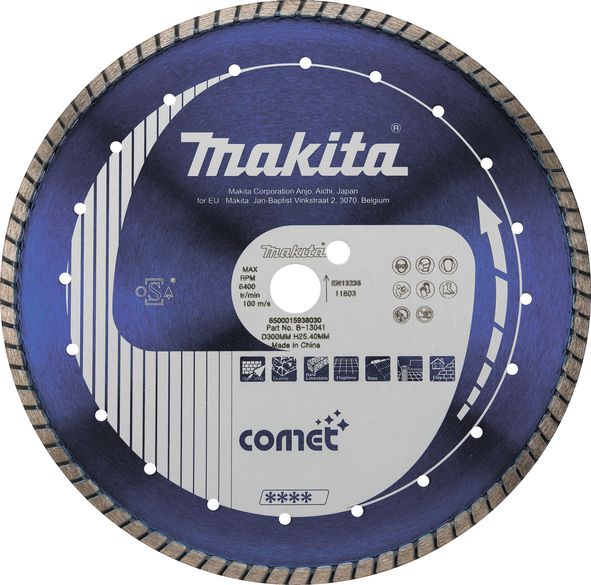 Disque diamant MAKITA B 13035 Diamètre Ø 230 mm Matériaux durs Jante continue crenelée